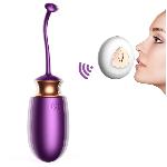 Виброяйцо с подогревом и пультом ДУ - Vibrating Silicone Love EGG USB - мініатюра 2