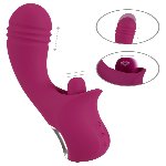 Толкающий вибратор с виброязычком для клитора Licking & Thrusting от Javida - мініатюра 2