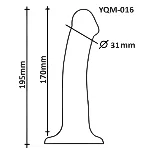 Фаллоимитатор на присоске OYO YQM-016 (длина 19.5 см, диаметр 3.1 см) - мініатюра 6