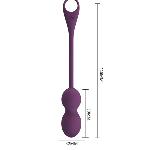 Вагинальные шарики с вибрацией и управлением с смартфона Pretty Love - Elvira dark Purple - мініатюра 8