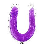 Двойной фаллоимитатор «Double dong» Purple - мініатюра 4