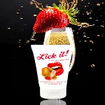 Оральная смазка Lick It! Sparkling Wine and Strawberry 50 мл (веганская) - мініатюра 1