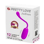 ПЕРЕЗАРЯЖАЕМОЕ ВИБРОЯЙЦО PRETTY LOVE «JULIUS» 12 режимов вибрации - мініатюра 7