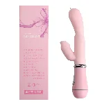 Вибратор-кролик "Vibro licking", 12 режимов вибрации, цвет розовый - мініатюра 1