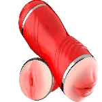 Мастурбатор с двумя входами OYO - Double Pump RED, YQM-205 RED - мініатюра 2