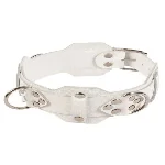 Ошейник VIP Leather Collar, White - мініатюра 1