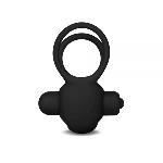 Эрекционное виброкольцо Power Clit Cockring, Black - мініатюра 2