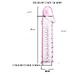 Удлиняющая насадка-презерватив Male-wear net sleeve - мініатюра 2