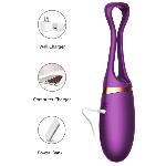 Виброяйцо с пультом ДУ - Vibrating Silicone Love EGG USB - мініатюра 8
