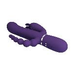 Вибромассажер с анальным и клиторальным стимулятором Pretty Love - Cammy Dark Purple Twinkled Tenderness - мініатюра 7