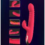 Вибратор кролик  "Fish tongue", ротация, вибрация, функция подогрева - мініатюра 6