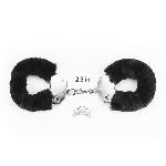 Наручники с мехом черные Fluffy Hand Cuffs, Black - мініатюра 5