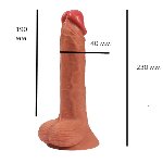 Фаллоимитатор "Logan penis", мулат - мініатюра 1