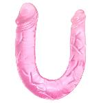Двойной фаллоимитатор «Double dong» Pink - мініатюра 3