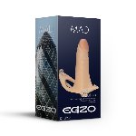 Фаллопротез поясной EGZO (пустотелый страпон) ( 18 см х 4 см) - мініатюра 2