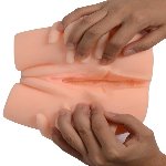 Мастурбатор Вагина-Анус  White hands Masturbator без вибрации телесный - мініатюра 4