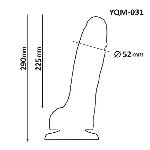 Фаллоимитатор-гигант OYO YQM-031, реалистичный силиконовый с присоской, 29 см - мініатюра 6