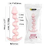 Анальная пробка MELEON Blossom Hue AP-02, гибкий шариковый плаг из TPE - мініатюра 7