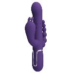 Вибромассажер с анальным и клиторальным стимулятором Pretty Love - Cammy Dark Purple Twinkled Tenderness - мініатюра 3