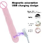 Вагинальный вибратор "Flexible stem", 10 режимов вибрации, пудровый - мініатюра 4