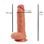 Фаллоимитатор "Dilan penis", мулат - мініатюра 1
