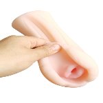 Мастурбатор Ротик Gentle hole без вибрации телесный - мініатюра 4