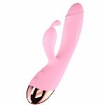 Вибратор кролик "Deformed rabbit", цвет розовый, 10 режимов вибрации - мініатюра 4