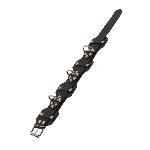 Ошейник VIP Leather Collar, Black - мініатюра 3