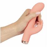 Вибратор-кролик Mini Rabbit Vibrator персикового цвета - мініатюра 8