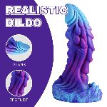 Фантазийный фаллоимитатор Fantasy Art “Blue/Purple” - мініатюра 2