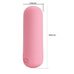 Перезаряжаемая вибропуля Pretty Love - Stefan Light pink, BI-300085-3 - мініатюра 5