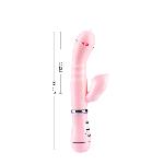 Вибратор-кролик "Vibro licking", 12 режимов вибрации, цвет розовый - мініатюра 3