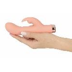 Вибратор-кролик Mini Rabbit Vibrator персикового цвета - мініатюра 7