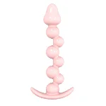 Анальная пробка MELEON Blossom Hue AP-02, гибкий шариковый плаг из TPE - мініатюра 2