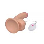 Реалистичный вибратор с выносным пультом управления 7.5" The Ultra Soft Dude, Flesh Vibrating - мініатюра 3