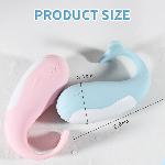 Виброяйцо "Cute whale", розовый с пультом ДУ, 10 режимов - мініатюра 4