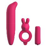 Набор 3в1 CLASSIX Couples Vibrating Starter Kit (мини вибратор, эрекционное кольцо, вибро пуля) - мініатюра 2