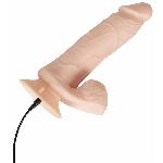 Реалистичный гнущийся RC-вибратор с шариками -Bendable RC Vibrator with Balls Nature Skin - мініатюра 8