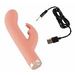 Вибратор-кролик Mini Rabbit Vibrator персикового цвета - мініатюра 6