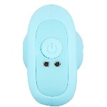 Анальная пробка с вибрацией Vibrating Mini Butt Plug Blue - мініатюра 5