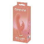 Вибратор-кролик Mini Rabbit Vibrator персикового цвета - мініатюра 5