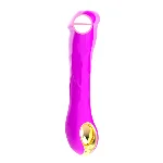 Вагинальный вибратор "Flexible stem", 10 режимов вибрации, фиолетовый - мініатюра 1
