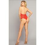 Эротическое боди в сетку Belinda S/L Red - мініатюра 2