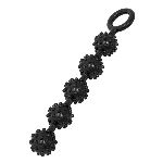 Анальные бусины MELEON Magic Anal Beads, текстурированные шарики с кольцом из TPE - мініатюра 5