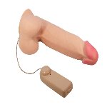 Вибратор на присоске с хребтом и эффектом скользящей кожи BAILE - Sliding Skin 8,5'' Flesh, BW-008105ZRG - мініатюра 7