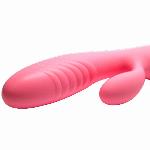 Вибратор кролик " Pink massager", розовый, 10 режимов вибрации - мініатюра 7