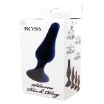 Анальный плаг Silicone Plug Black - Medium - мініатюра 1