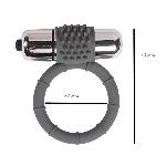 Кольцо  Эрекционное Single bullet cock ring с вибрацией - мініатюра 4