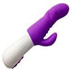 Вибратор с клиторальным стимулятором Purple Sparrow 12 режимов вибрации и скорости фиолетовый - мініатюра 1