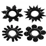 Набор эрекционных колец Cock Rings Set, Black - мініатюра 1